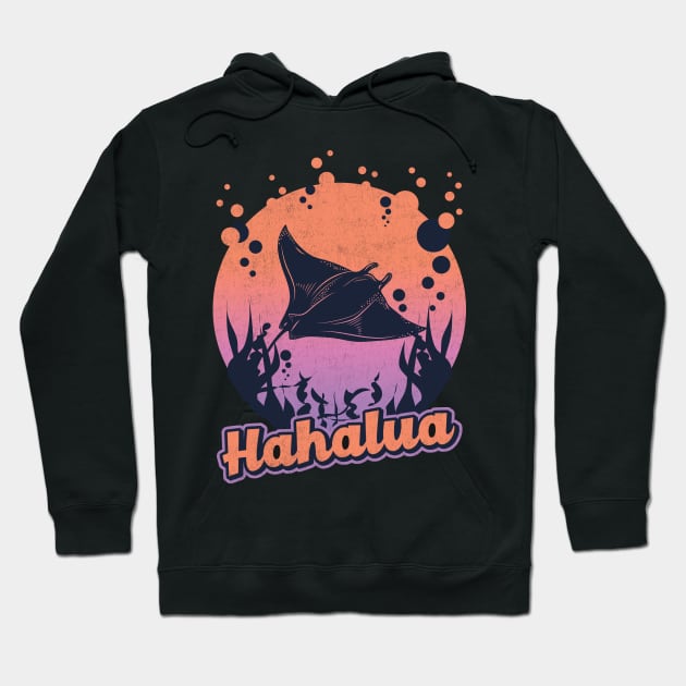 Vintage Hahalua Hawaiian for Stingray manta ray beauty of the sea Hoodie by Joaddo